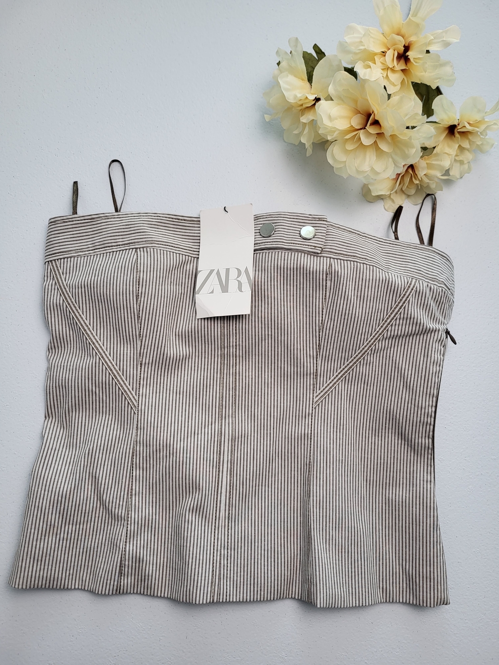 Zara Striped Tube Top Talla S – Chic & Casual